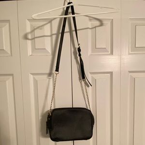 Black Leather Side Bag